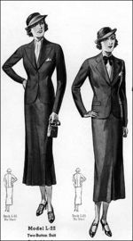 Women's Tailored Suits, 1937