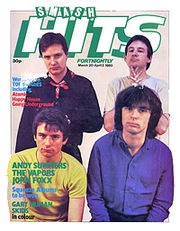 XTC on the cover of a 1980 issue of Smash Hits