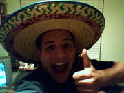 A sombrero on some kid