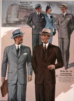 Suits from the 1937 Chicago Woolen Mills catalog